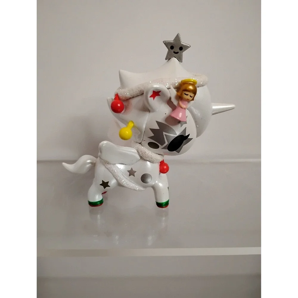 Tokidoki Unicorno Holiday Angelic Vinyl Figure White Christmas Star 3in